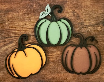 Pumpkin Set, Holiday, fall decor, decor, wall decor, handmade,