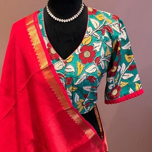 Kalamkari blouse| Designer blouse | Ready to wear| Mix and Match  | Blouse by Handloom Traditions
