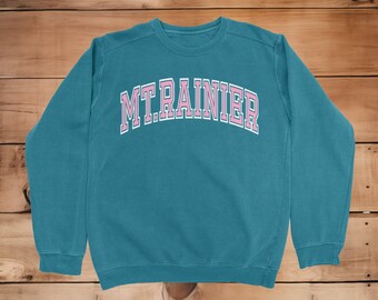 Mount Rainier National Park Sweatshirt, MT Rainier PNW Washington Sweatshirt, Trendy Camp Hike Nature Crewneck Outdoor Gift