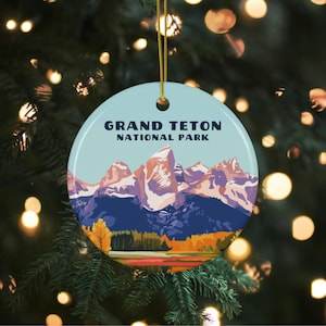 Grand Teton National Park Ornament, Nationalpark Ornamente, Grand Teton Geschenk, Stocking Stuffer, Weihnachtsschmuck, Geschenk für Sie und Ihn