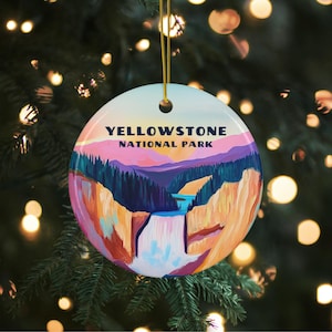 Yellowstone Nationalpark Ornament, Yellowstone Nationalpark Geschenk, Stocking Stuffers, Weihnachtsschmuck, Yellowstone Geschenk für Sie und Ihn