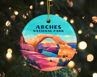 Arches National Park Ornament, Nationalpark Geschenke, Moab Utah Geschenke, Stocking Stuffers, Weihnachtsschmuck, Nationalpark Ornamente