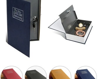 Safe Secret Stash Booksafe Savings Bank Key Box With Lock Simulated Book Safe Metal Box Dictionary Hollow Book Safe Diversion