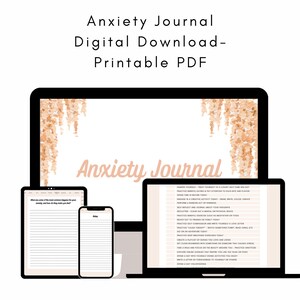 Anxiety Journal with Therapy Worksheets, Mental Health Planner, Stress Relief Workbook, Self-Care Gift, Mindfulness Diary