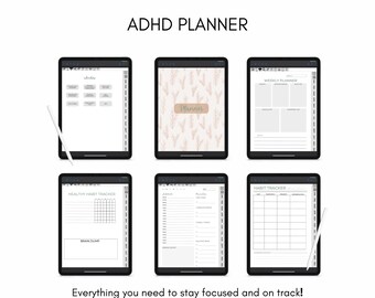 Anpassningsbar dagsplanerare för ADHD, personlig organisatör, anpassad spårare, daglig agenda, present till honom, present till henne