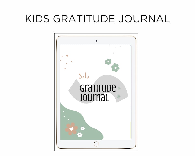 Kids Gratitude Journal Printable PDF Canva Template Mental Wellbeing