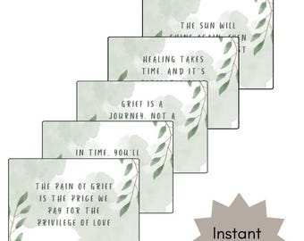 Grief Healing Cards Deck, Coping Support for Loss, Sympathy Cards, Bereavement Gift Set