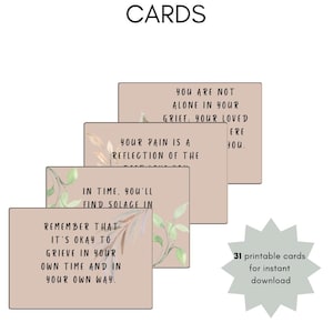 Cartes d'affirmation de guérison pour le deuil, faire face à une perte, cadeau de sympathie, deck d'encouragement, soutien en cas de deuil