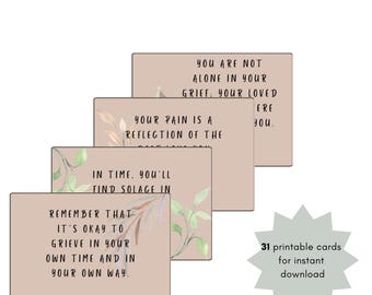 Healing Affirmation Cards for Grief, Coping with Loss, Sympathy Gift, Encouragement Deck, Bereavement Support