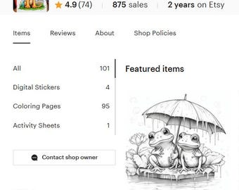 ぬり絵ページ全ショップバンドル：現在および今後のすべてのリスト