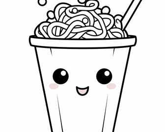 29 Páginas de libros para colorear Kawaii, Lindas páginas para colorear para niños y adultos, Escala de grises, PDF imprimible, Descarga digital