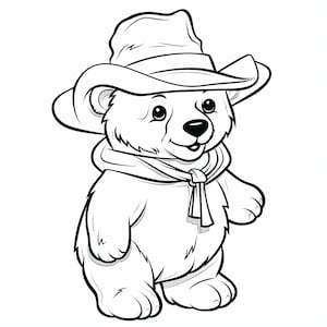 18 Brilliant Bears Coloring Book Pages, Coloring pages for kids and adults, Grayscale, PDF Printable, Digital download