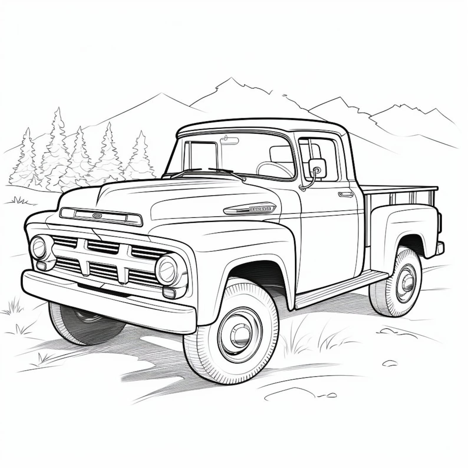 25 Truck Coloring Book Pages, Coloring Pages for Kids and Adults ...