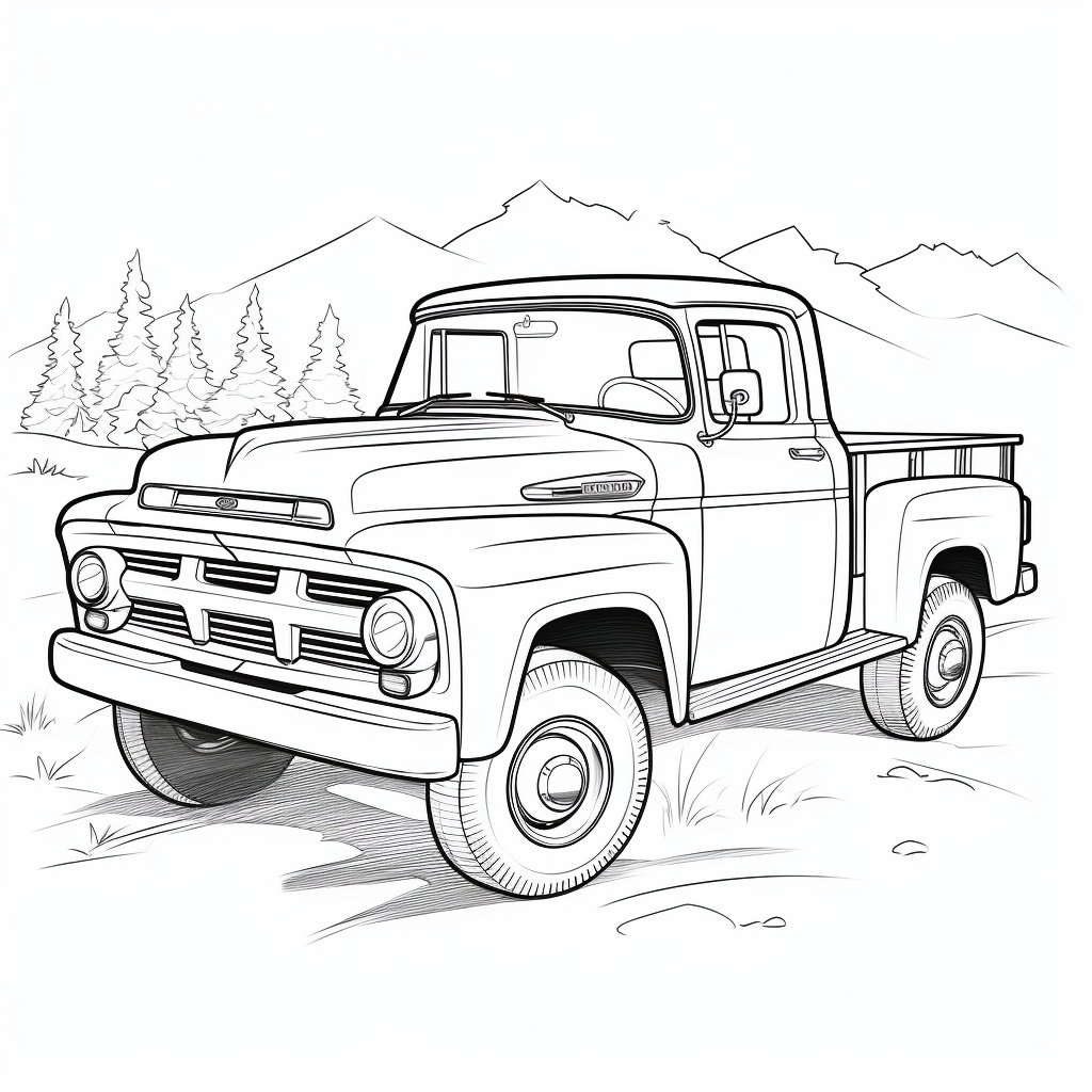 25 Truck Coloring Book Pages, Coloring Pages for Kids and Adults ...