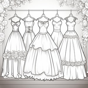 fashion dresses coloring pages Fashion Design Coloring book by Nickie's Creativity Corner