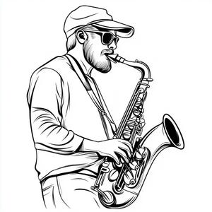 20 Musical Instrument Coloring Book Pages, Coloring pages for kids and adults, Grayscale, PDF Printable, Digital download