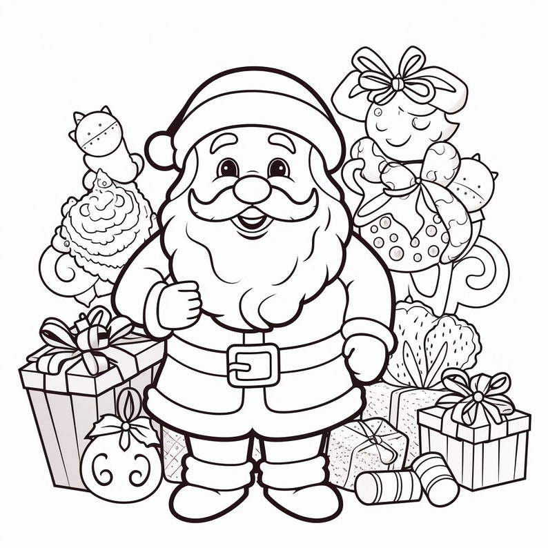 25 Christmas Coloring Book Pages, Coloring Pages for Kids and Adults ...