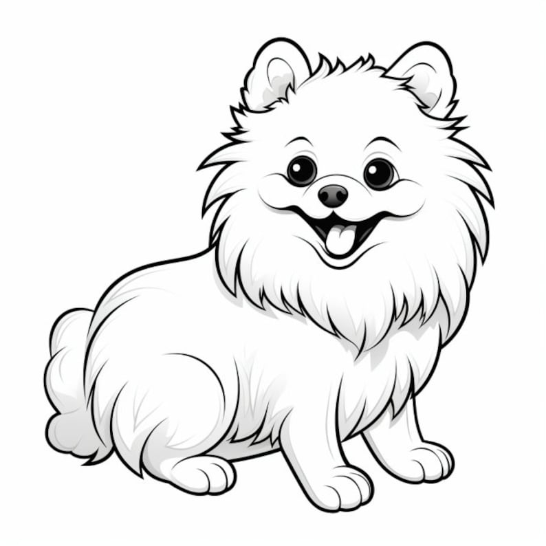 40 Friendly Dogs Coloring Book Pages, Coloring Pages for Kids and