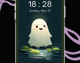 Lindos fondos de pantalla de fantasmas para iPhone y Android, 10 fondos de pantalla de Halloween con fantasmas y estética espeluznante