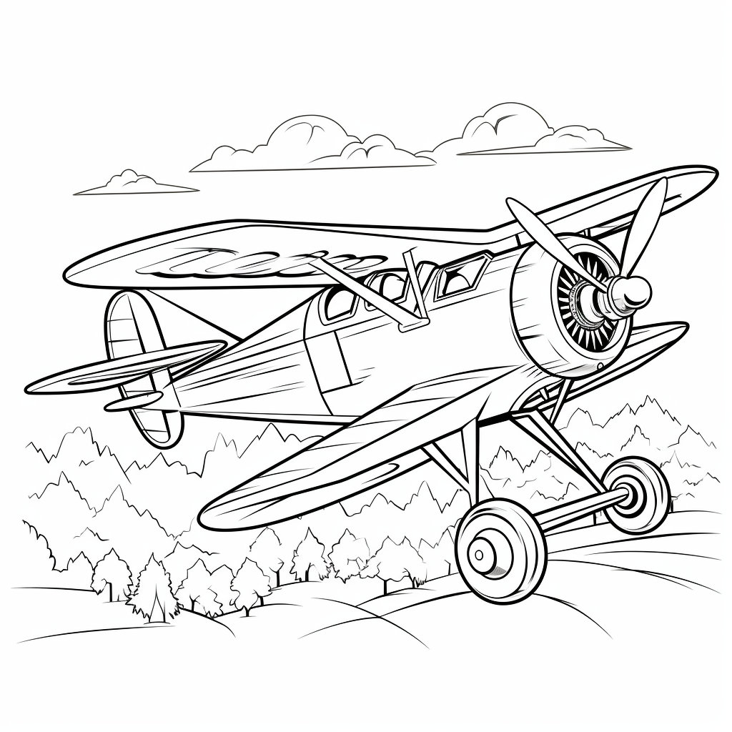 20 Plane Coloring Book Pages, Coloring Pages for Kids and Adults ...