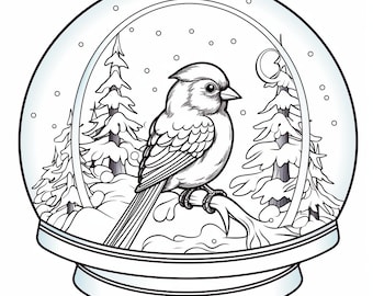 Libro para colorear de bolas de nieve: 18 páginas en escala de grises (PDF imprimible)