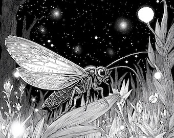 Målarbok Bugs N' Critters: 20 gråskalesidor (PDF utskrivbar)