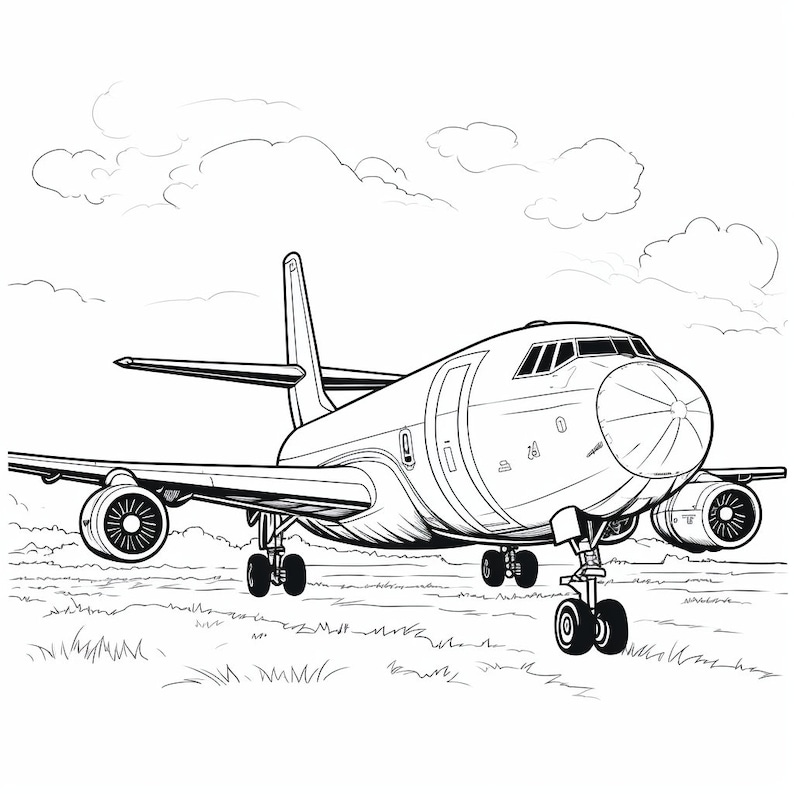 20 Plane Coloring Book Pages, Coloring Pages for Kids and Adults ...
