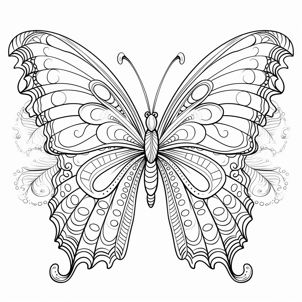 Butterfly Coloring Book Pages: 22 Printable Designs (PDF Download) - Etsy