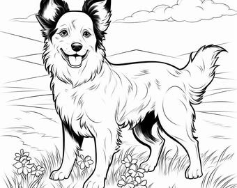 85 匹の猫と犬のぬり絵：グレースケールのイラスト（PDF 印刷可能）