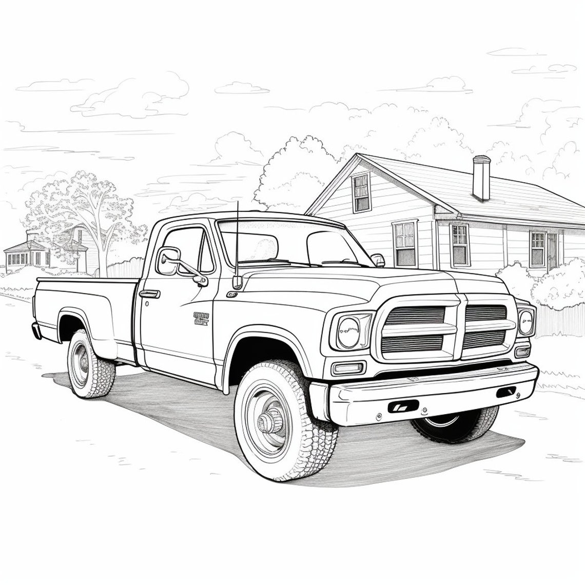 25 Truck Coloring Book Pages, Coloring Pages for Kids and Adults ...