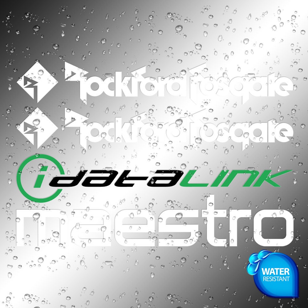 Rockfod Fosgate Maestro Sticker Decals | Vinyl Die Cut (not printed)
