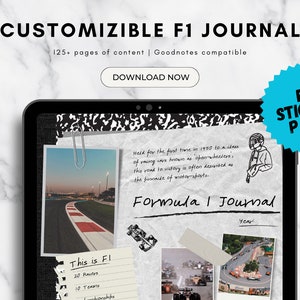 Digital Formula one Journal + Sticker Pack