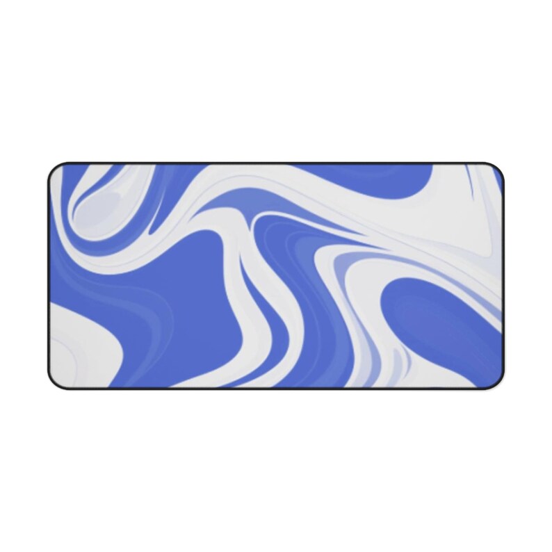 Abstract Blue Swirl Mousepad, Abstract Minimalist Mousepad, Gaming XXL