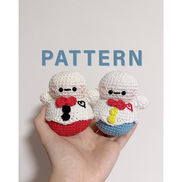 PDF PATTERN | Love and Deepspace Zayne Snowman Crochet Plush 恋と深空, 러브앤딥스페이스