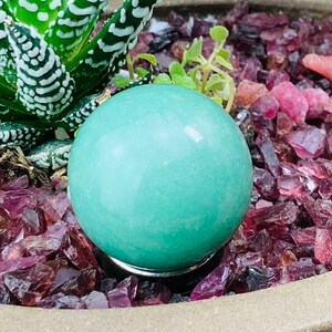 Aventurine Mini-Sphere Size 1 inch - Stone of Prosperity, Luck & Emotional Restoration - Confidence, Creativity and Passion