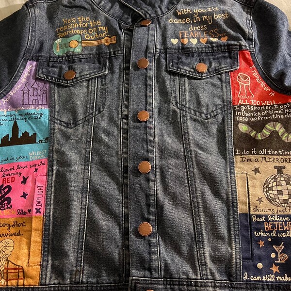 Taylorswift Jean Jacket Etsy