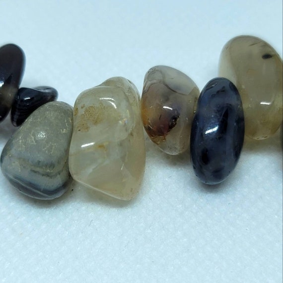 Beautiful Vintage Polished Natural Agate Stone Ne… - image 4