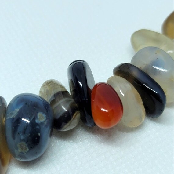 Beautiful Vintage Polished Natural Agate Stone Ne… - image 8