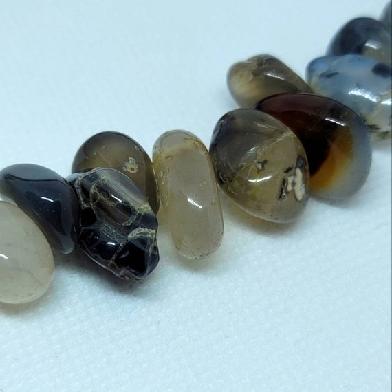 Beautiful Vintage Polished Natural Agate Stone Ne… - image 2