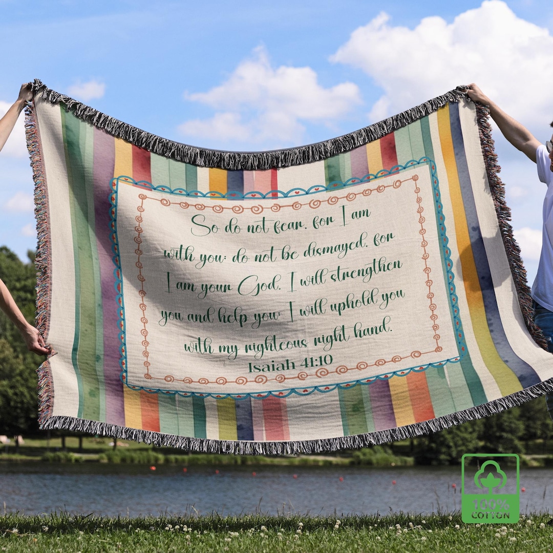 Bible Verse Sympathy Gifts Christian Faith Woven Blanket Gift for