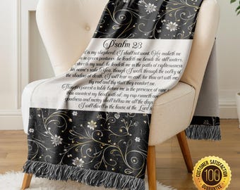 Christianity Gifts For Women, Cozy Bible Verse Scriptural Gifted Woven Blanket, Religious Scripture Art Throw,Christian Home Decore Tapestry