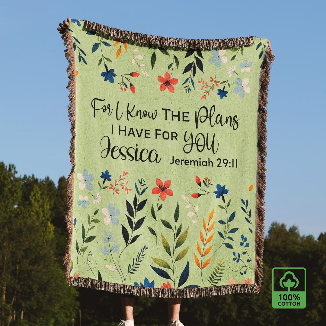 Bible Verse Sympathy Gifts Christian Faith Woven Blanket Gift for