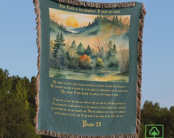 Christianity Gifts For Women, Cozy Bible Verse Scriptural Gifted Woven Blanket, Religious Scripture Art Throw,Christian Home Decore Tapestry