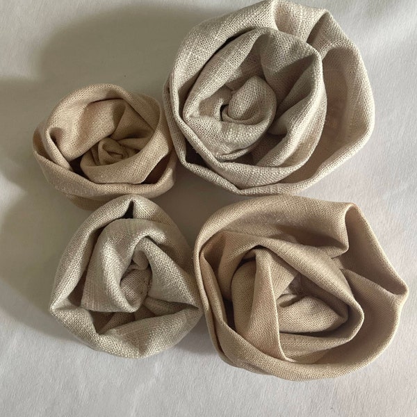 Handmade Linen Flower Brooch