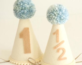 Half Birthday Hat First Party Photo Prop Baby One Celebration Six Months Milestone Accessory Photography Handmade 1/2 Birthday Keepsake