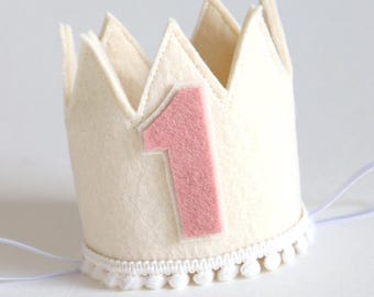 Verjaardagskroon halve verjaardag kroon verjaardagskroon eerste verjaardag hoed voor baby meisje 1e verjaardag kroon trendy kroon neutrale hoed voor jongen