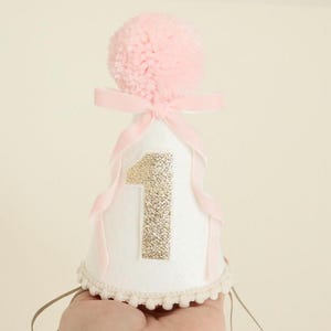 Coquette First Birthday Hat Girl’s 1/2 Birthday Party Hat Half birthday party Baby 1/2 birthday half birthday Vintage first birthday hat Bow