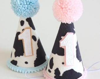 First RODEO Party Hat Baby 1/2 Birthday Handmade Birthday Hat for Boy Baby's First Rodeo Party hat Cow Birthday Party Hat Horse Birthday Hat