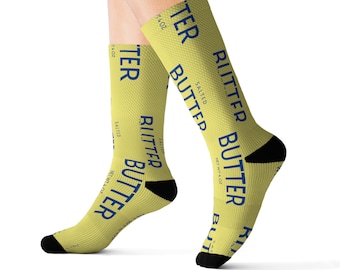 Butter Socks, Funny Foodie Socks, Gag Gift for Butter Lovers, Bakers, Chefs!