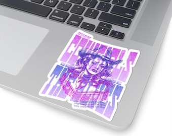 Zelfs cowgirls krijgen de blues, cowgirl vibes kiss-cut stickers | Westers decor, laptopaccessoires, unieke cadeaus, boho-stijl